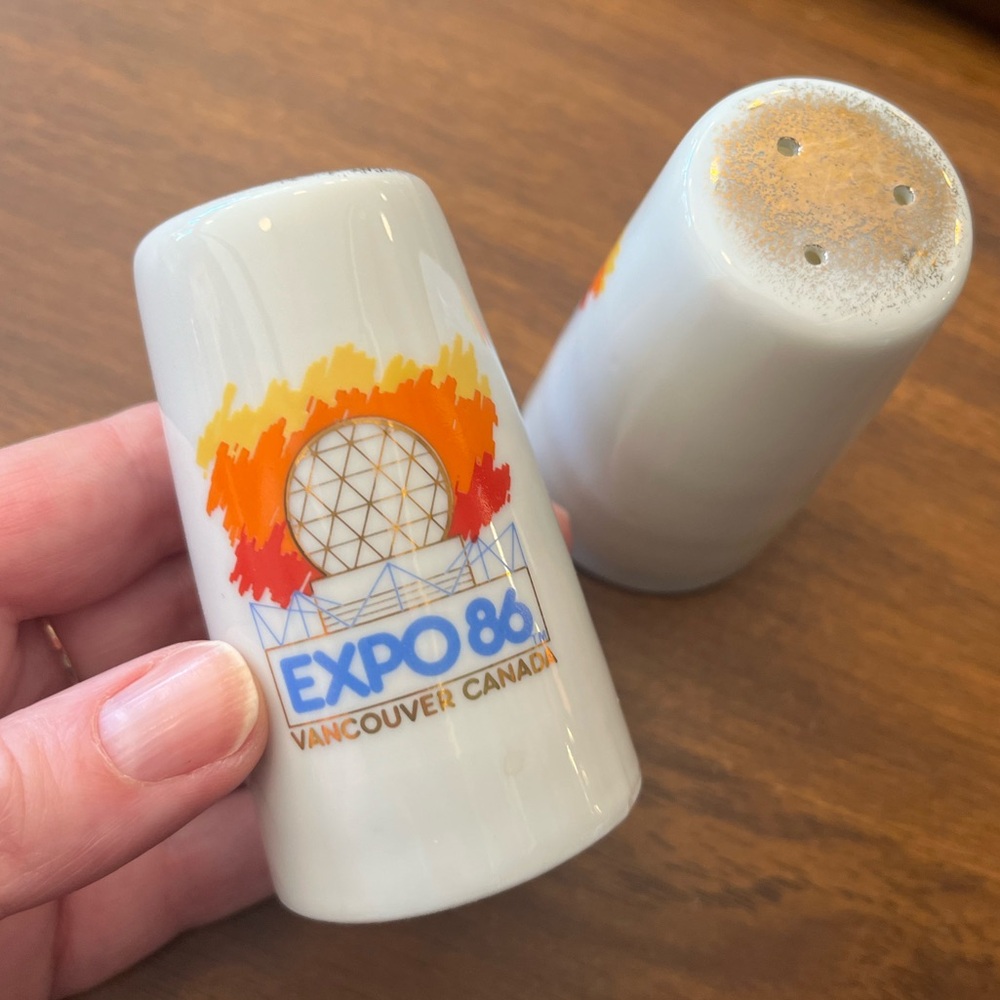 Vintage Expo 86 Salt and Pepper Shakers